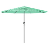 Vidaxl Parasol med stålstang 324x324x247 cm grøn