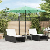 Vidaxl Parasol con polo in acciaio 324x324x247 cm verde