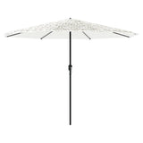 Vidaxl Parasol con polo in acciaio 324x324x247 cm bianco