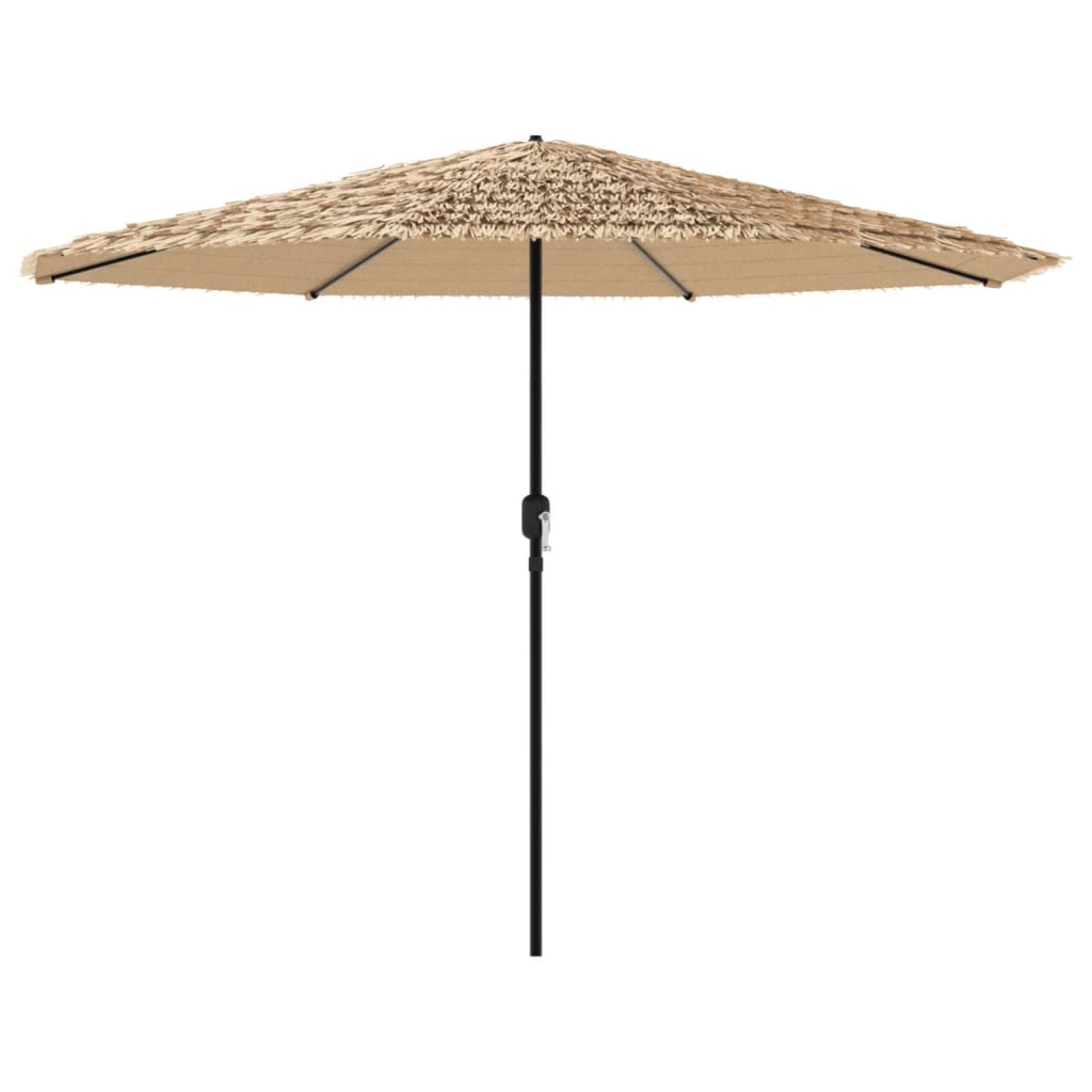 Vidaxl -parasol med stålstang 388x388x248 cm brun