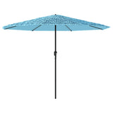 Parasol Vidaxl con poste de acero 388x388x248 cm azul