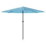 Vidaxl Parasol with steel pole 388x388x248 cm blue