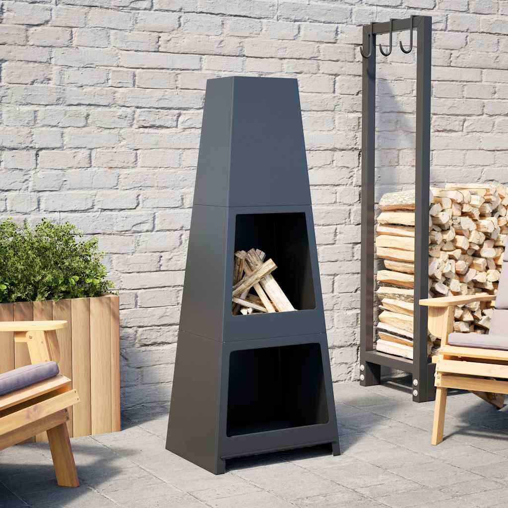 Vidaxl Outdoor Kamäin mat Holzlagerer Tower Design Design Black