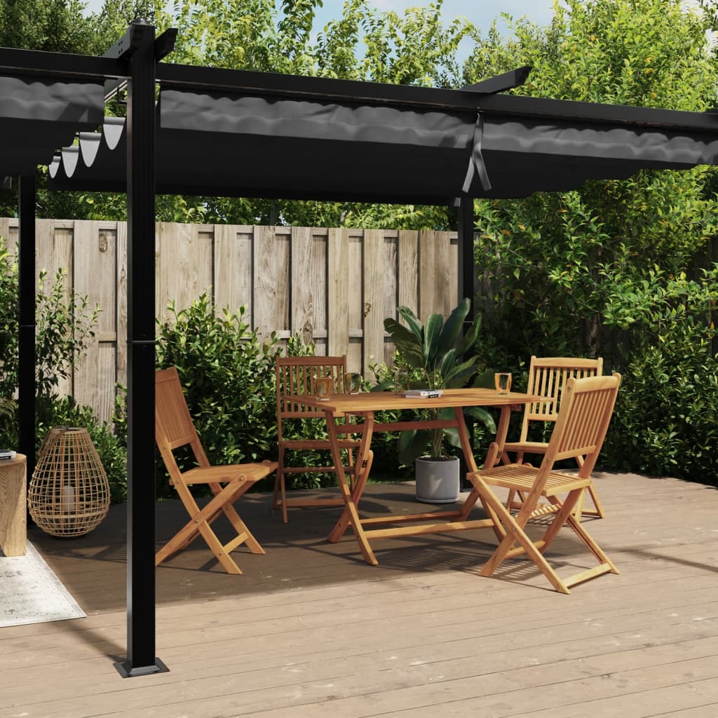 Vidaxl Arbor s rozšiřitelnou střechou 3x6 m Anthracite -colored