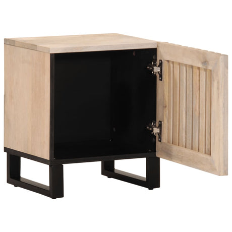 Vidaxl nachtkastjes 2 st 40x34x46 cm massief gebleekt mangohout
