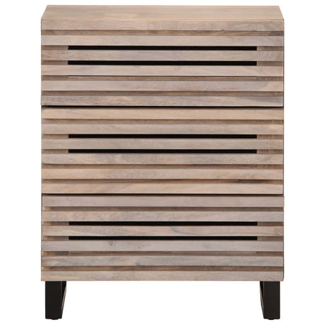Vidaxl dressoir 60x34x75 cm massief mangohout wit