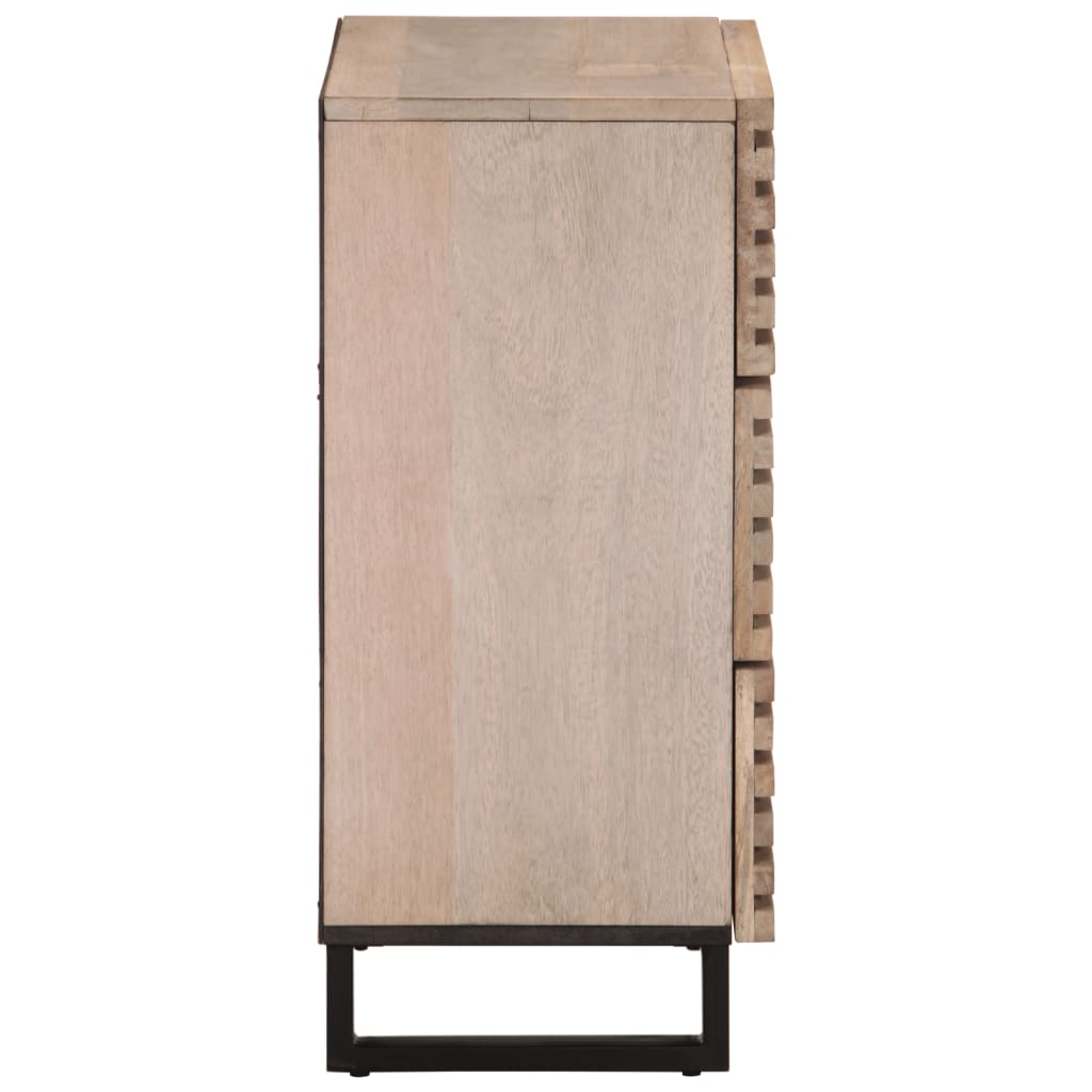 Vidaxl dressoir 60x34x75 cm massief mangohout wit