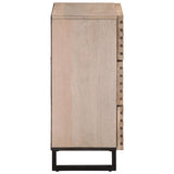 Vidaxl dressoir 60x34x75 cm massief mangohout wit