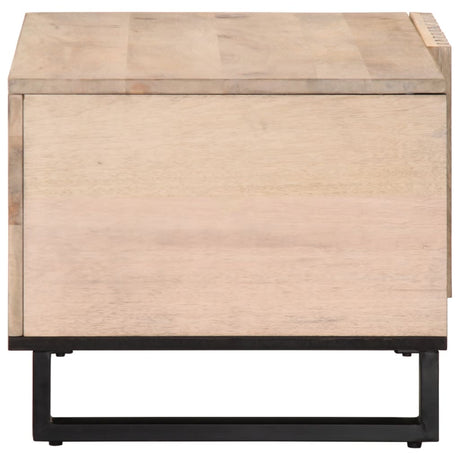 Vidaxl salontafel 80x51x40 cm massief mangohout wit