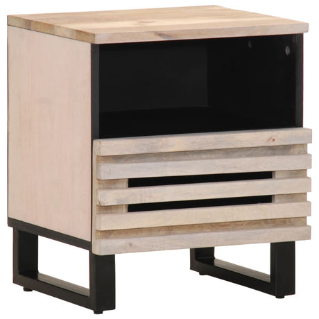Vidaxl nachtkastjes 2 st 40x34x46 cm massief gebleekt mangohout