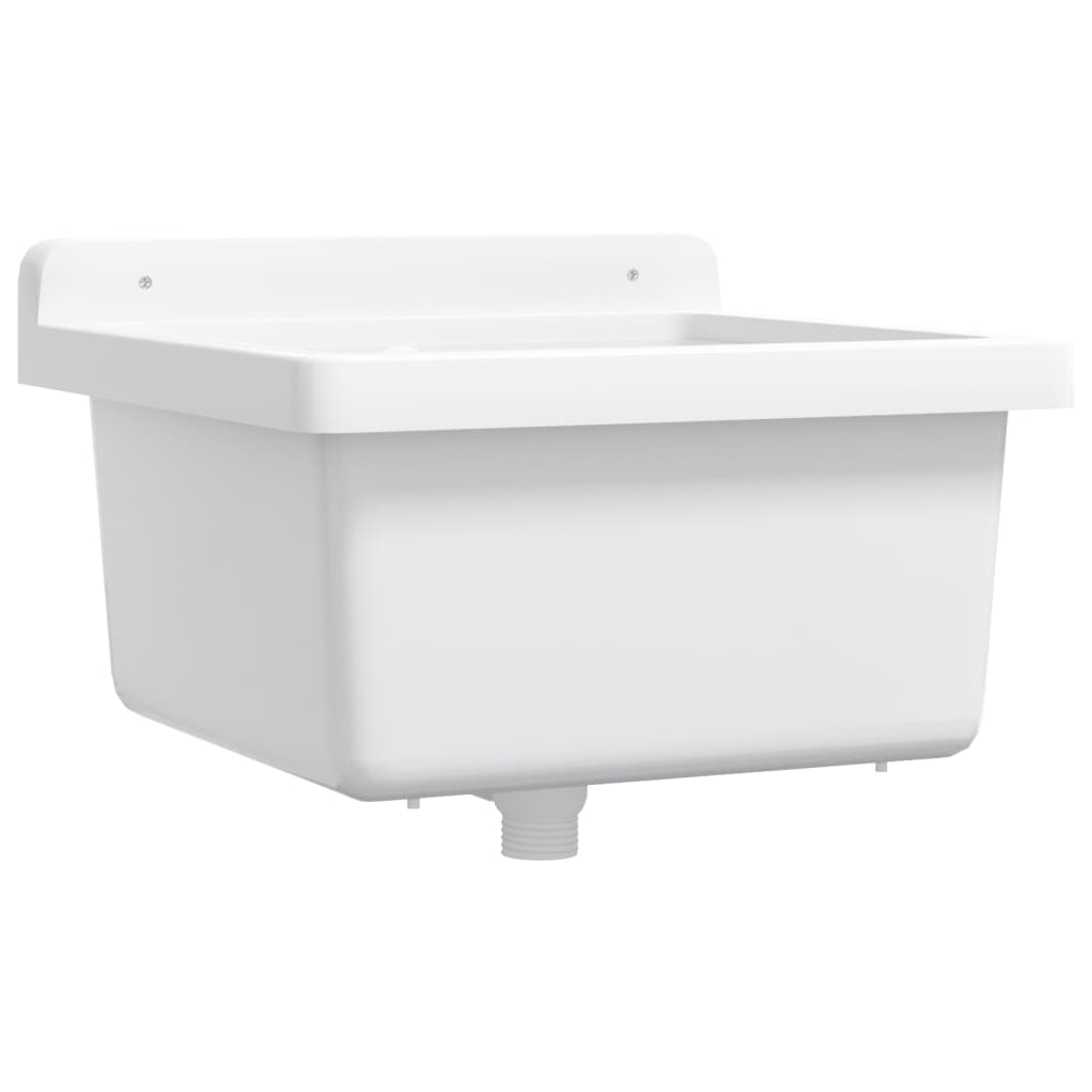 VidaXL Washbasin Wall -mounted 40x40x24 cm resin white