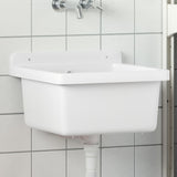 Vidaxl Washbasin Wall -montato 40x40x24 cm in resina bianca