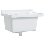 Vidaxl Washbasin Wall -Monterte 50x35x24 cm harpiks hvit