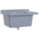 Vidaxl Washbasin Wall -Monterte 60x40x28 cm harpiks grå