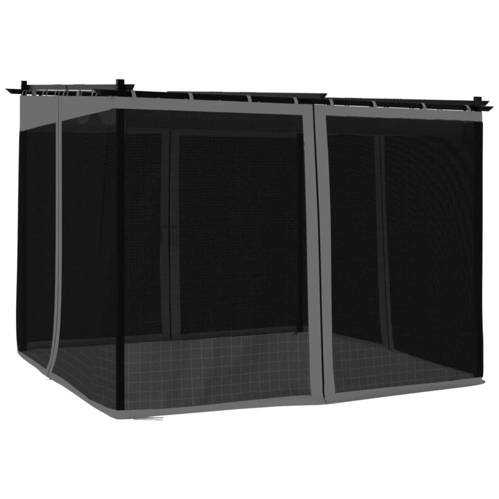 Arbor vidaxl avec parois latérales de maille 3x3 m anthracite en acier -colore