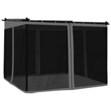 Arbor vidaxl avec parois latérales de maille 3x3 m anthracite en acier -colore