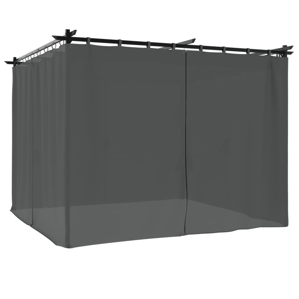 Vidaxl Arbor con tende 3x3 m in acciaio antracite