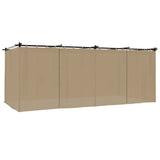 Vidaxl Arbor z zasłonami 6x3 m stal taupe