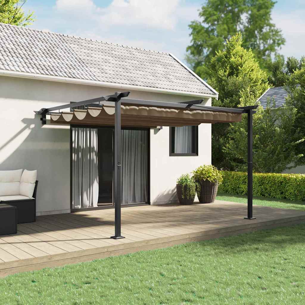 Vidaxl prieel taupe 300 x 300 x 200 cm polyester