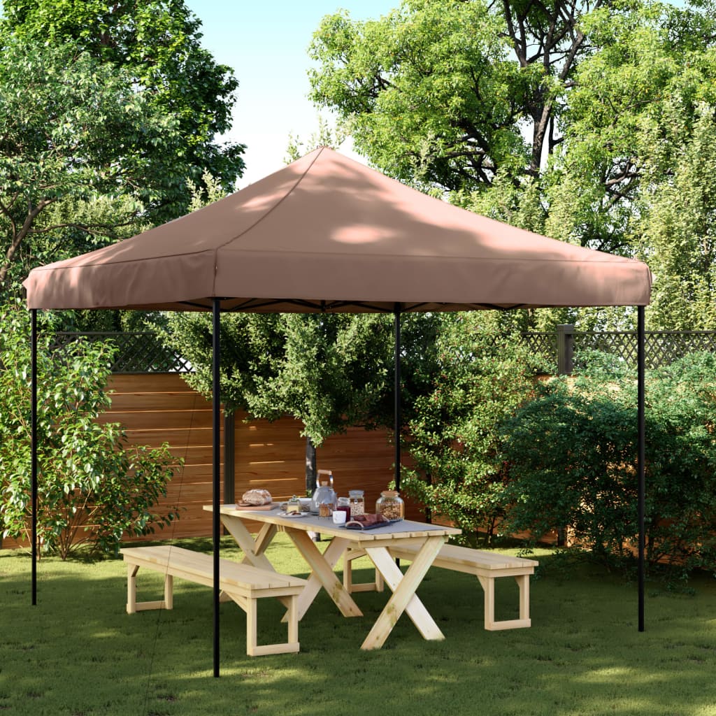 Vidaxl PartyTent Składane wyskakujące okienko 292x292x315 cm brąz