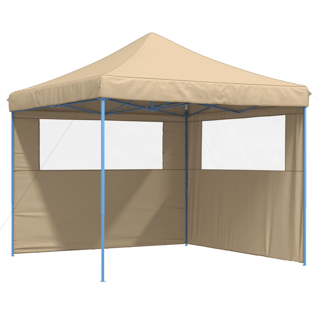 Vidaxl PartyTent Pobles emergentes con 2 paredes laterales beige