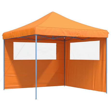 Vidaxl partytent inklapbaar pop-up met 2 zijwanden oranje