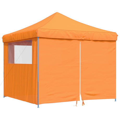 Vidaxl partytent inklapbaar pop-up met 4 zijwanden oranje