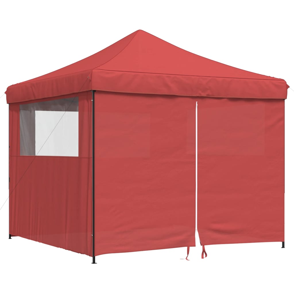 Vidaxl PartyTent Polable Polable avec 4 murs latéraux Bordeaux Red