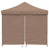 Vidaxl PartyTent Polonge pliable avec 4 murs latéraux marron