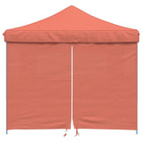 Vidaxl PartyTent sammenleggbar pop-up med 4 sidevegg Terracotta-farget