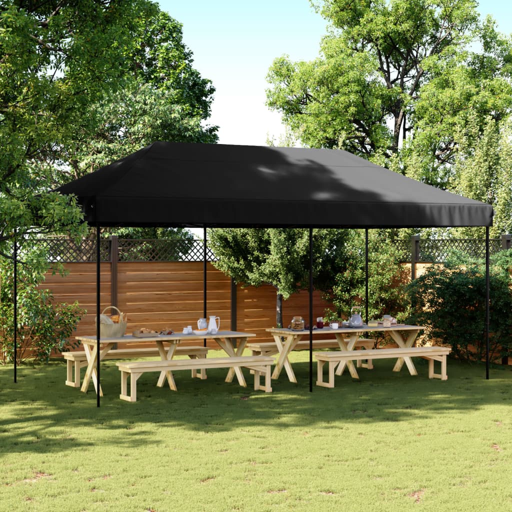 Vidaxl Partytent Foldable Popup 580x292x315 cm Schwarz