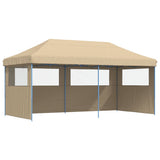 Pop-up pieghevole Vidaxl PartyTent con 3 pareti laterali beige