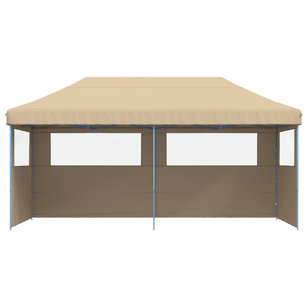 Vidaxl Partytent Faltbares Popup mit 3 Seitenwänden Beige