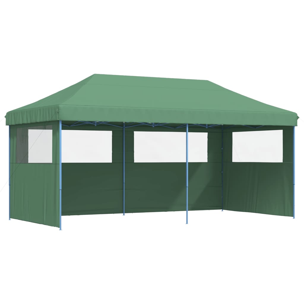 Vidaxl PartyTent Plegable plegable con 3 paredes laterales Verdes