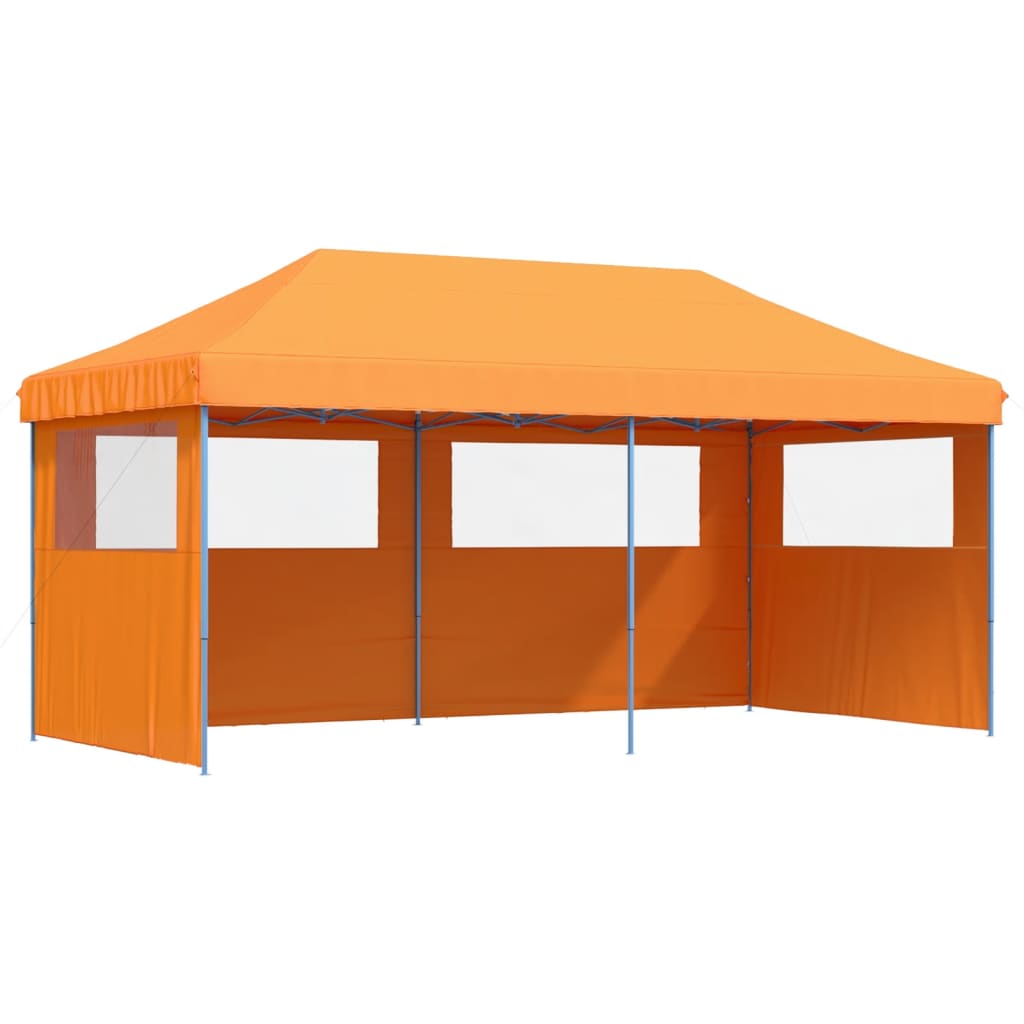 Vidaxl Partytent Polable Polable avec 3 murs latéraux orange