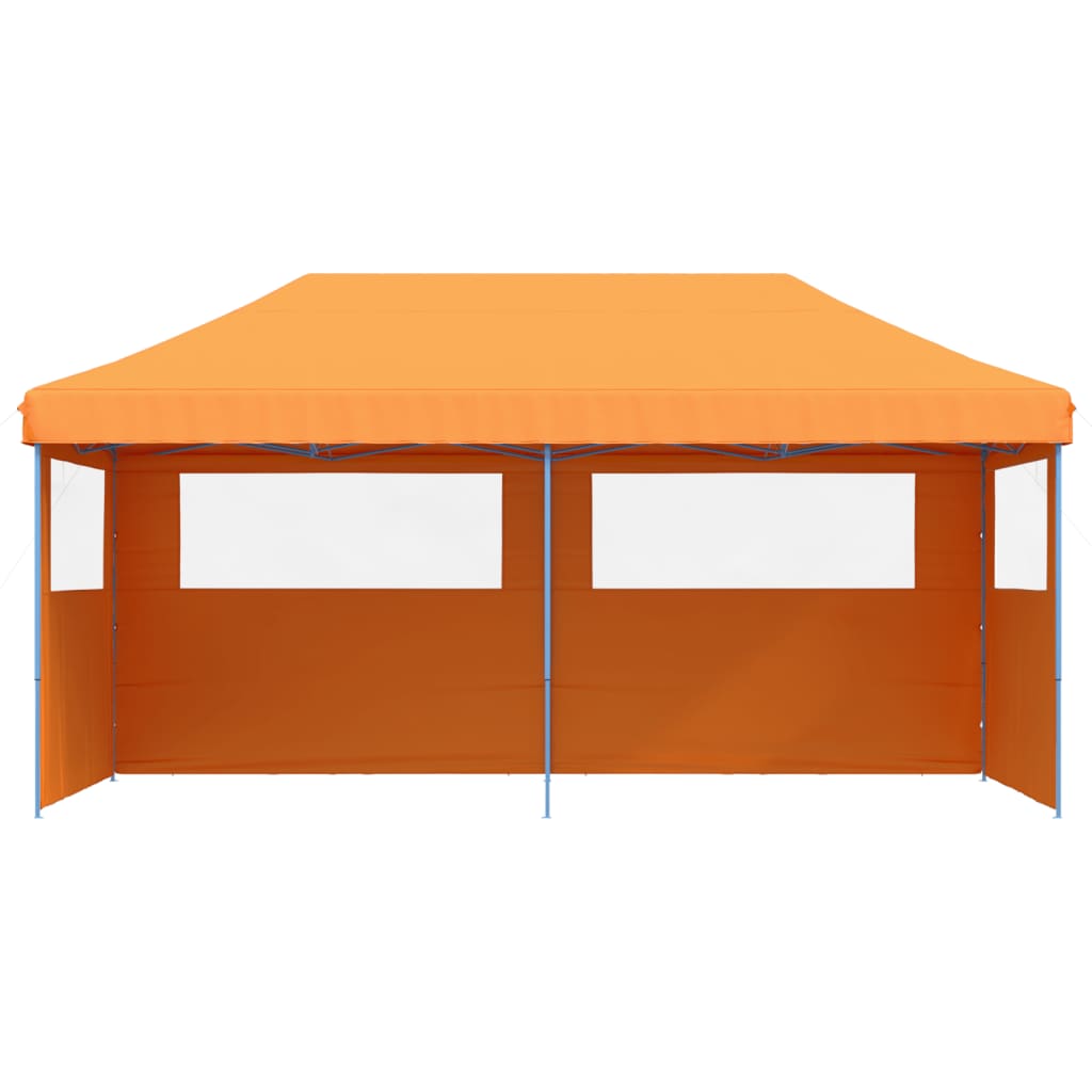 Vidaxl Partytent Foldable Pop-Up With 3 Side Walls Orange