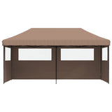 Vidaxl PartyTent Plegable plegable con 3 paredes laterales Brown