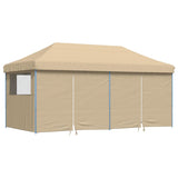 Vidaxl Partytent Faltbares Popup mit 4 Seitenwänden Beige