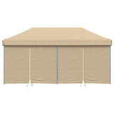 VidaXL Partytent inklapbaar pop-up met 4 zijwanden beige