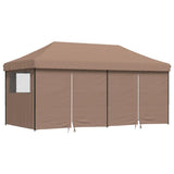 Vidaxl Partytent Foldable Pop-Up With 4 Side Walls Brown