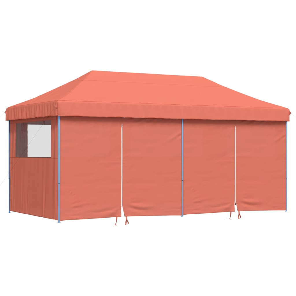 Pop-up pieghevole Vidaxl Partyntent con 4 pareti laterali color terracotta