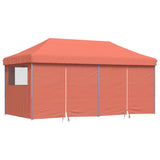 Pop-up pieghevole Vidaxl Partyntent con 4 pareti laterali color terracotta