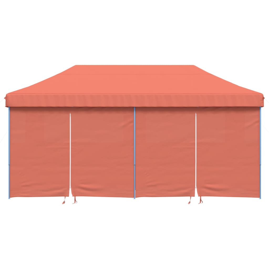 Vidaxl sprousam klappbar Pop-up mat 4 Säitewänn Terracotta-faarweg