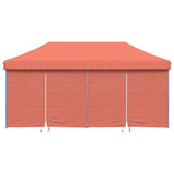 Vidaxl PartyTent Plegable plegable con 4 paredes laterales de color terracota