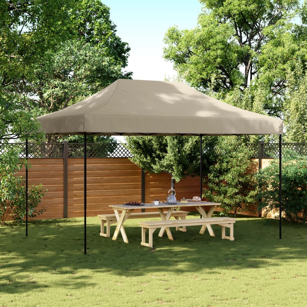 Vidaxl PartyTent Foldable Pop-up 440x292x315 cm taupe