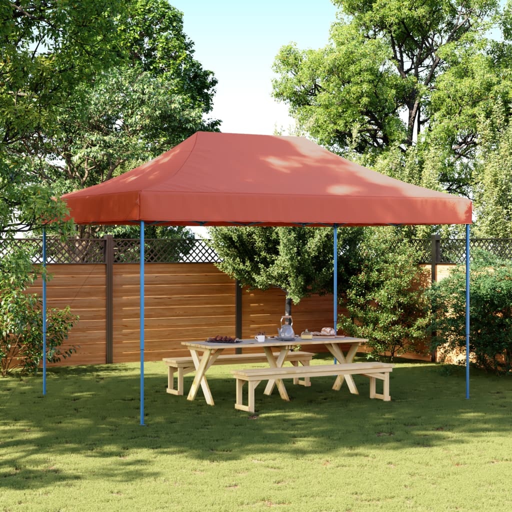 Vidaxl Partytent Faltbares Popup 440x292x315 cm Terrakotta