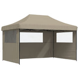 Vidaxl Partytent Faltbares Popup mit 3 Seitenwänden Taupe