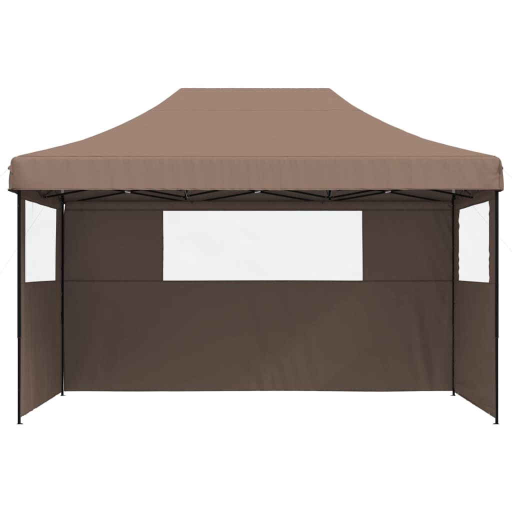 Vidaxl PartyTent Plegable plegable con 3 paredes laterales Brown