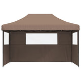 Vidaxl Partytent Polable Polable avec 3 murs latéraux marron