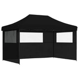 Vidaxl Partytent Foldable Pop-Up With 3 Side Walls Black